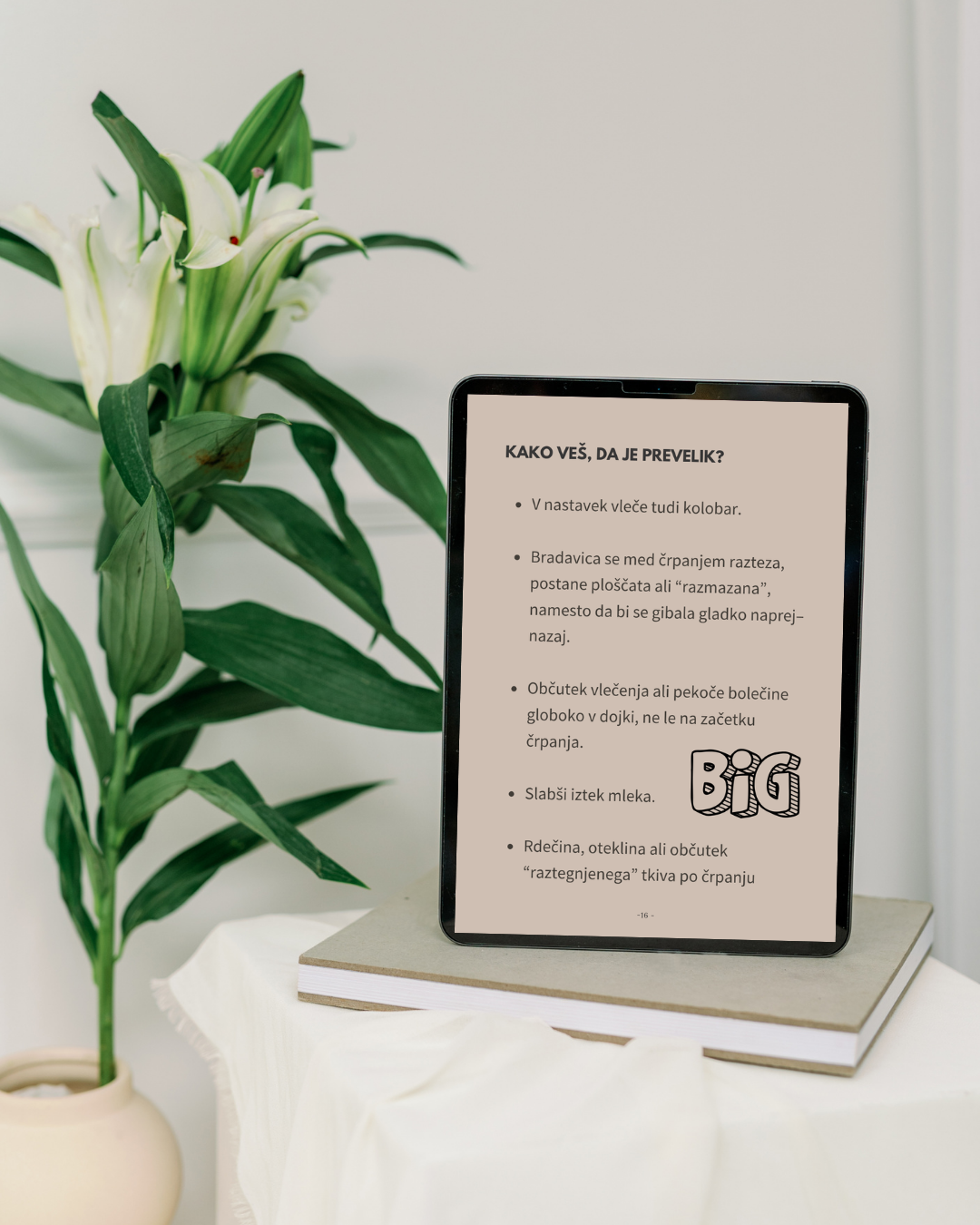 Prava velikost nastavka za črpanje