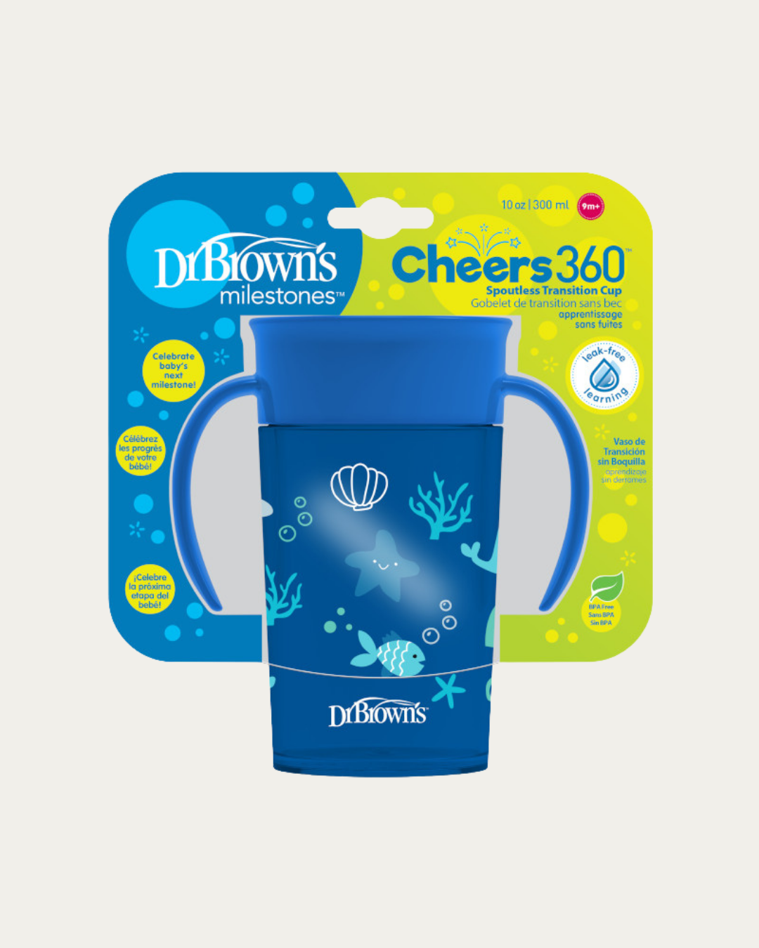 Lonček Cheers 360° z ročaji 300 ml - več barv