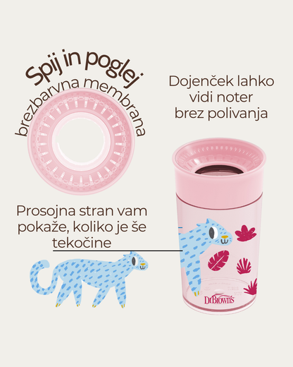 Lonček Cheers 360° brez ročajev 300 ml - več barv