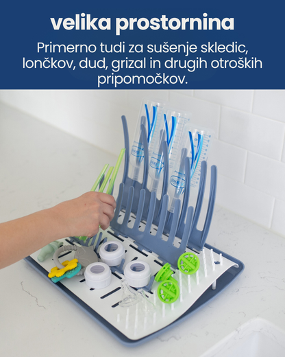 Stojalo za sušenje stekleničk, zložljivo