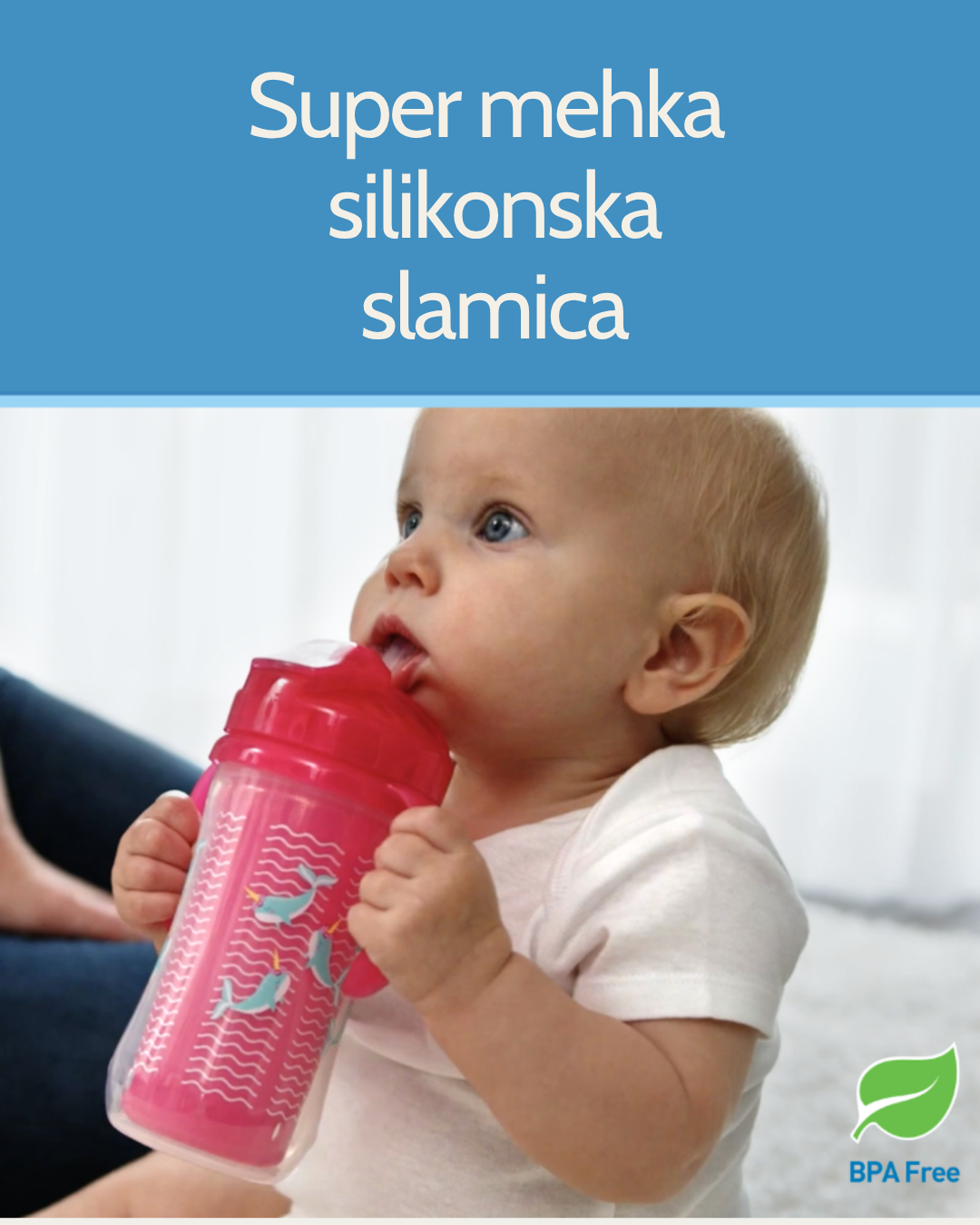 Izoliran lonček z mehko slamico