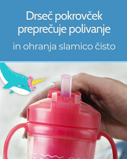 Izoliran lonček z mehko slamico