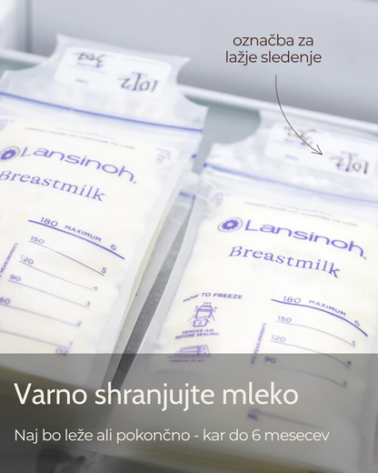 Vrečke za shranjevanje mleka, 25 kom