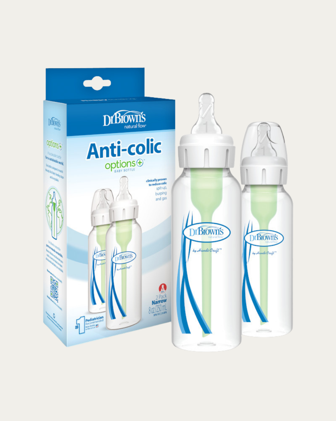 Plastična ozkovratna steklenička 250 ml, 2 kom