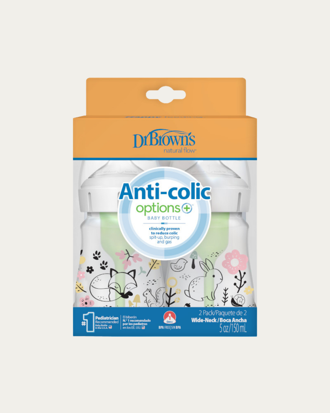 Plastična širokovratna MOTIV steklenička, 2 kom