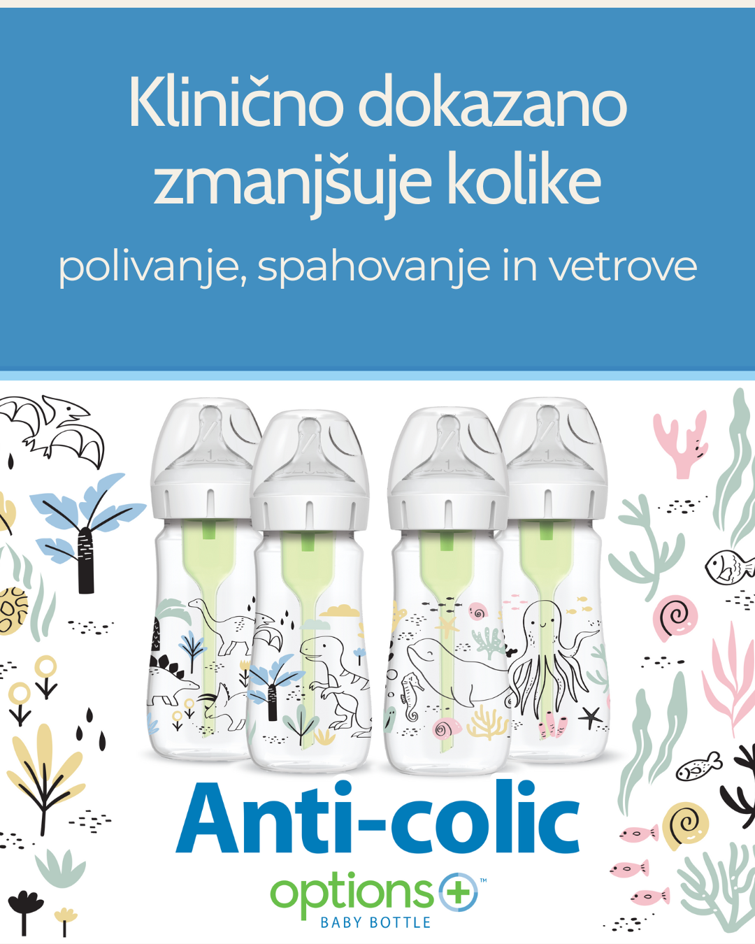 Plastična širokovratna MOTIV steklenička, 2 kom