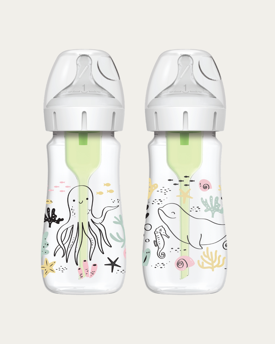 Plastična širokovratna MOTIV steklenička, 2 kom