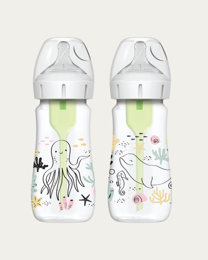 Plastična širokovratna MOTIV steklenička, 2 kom