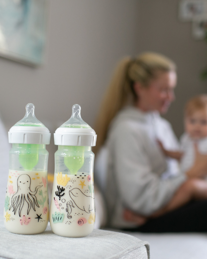 Plastična širokovratna MOTIV steklenička, 2 kom