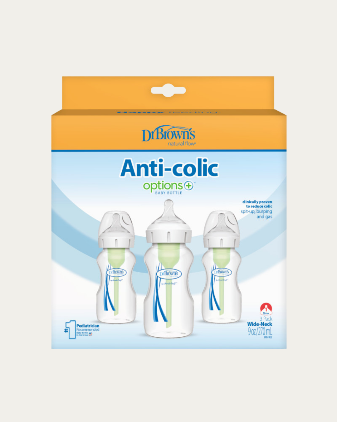 Plastična širokovratna steklenička 270 ml, 3 kom