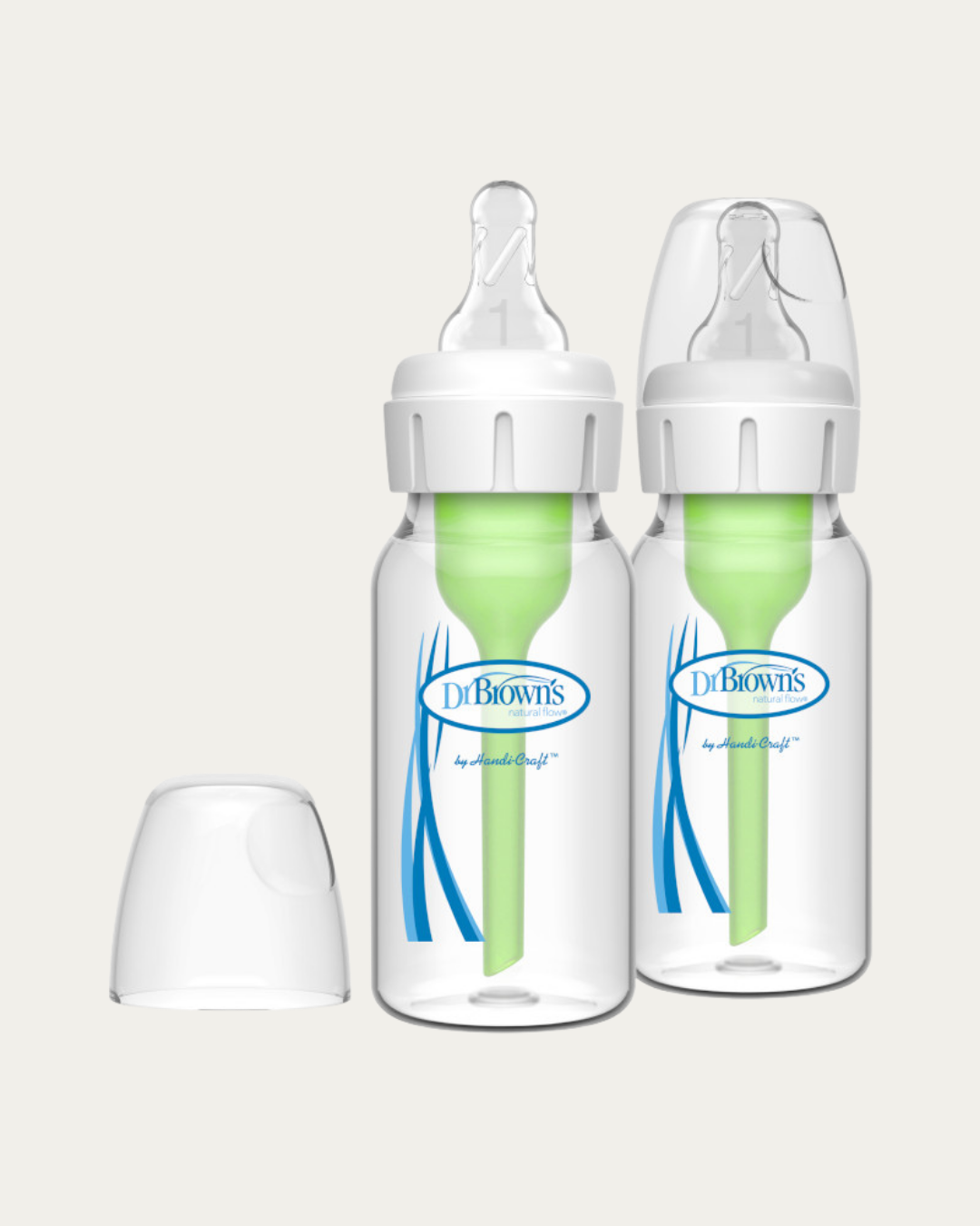 Steklena ozkovratna steklenička, 2 kom