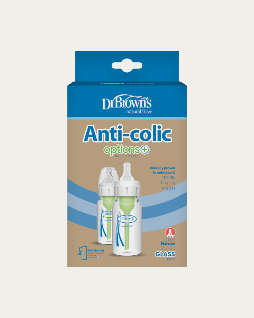 Steklena ozkovratna steklenička, 2 kom