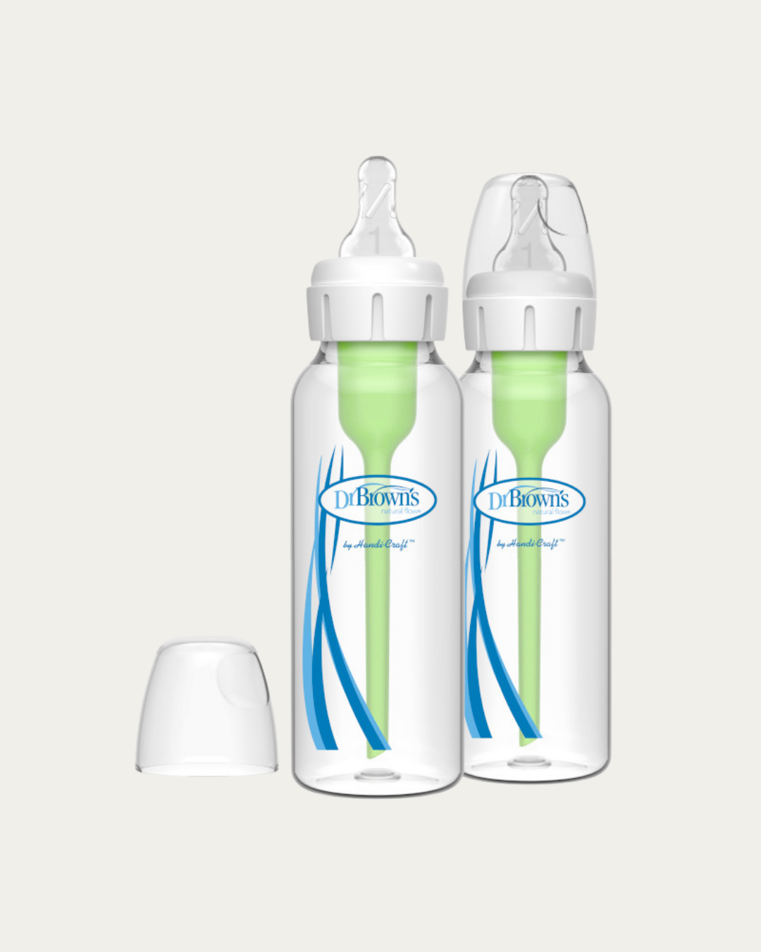 Steklena ozkovratna steklenička, 2 kom