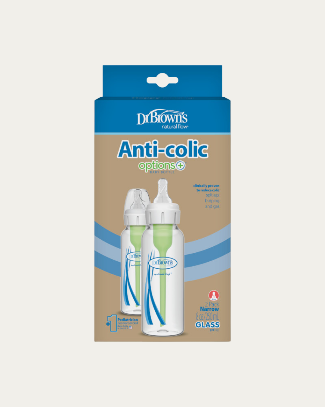 Steklena ozkovratna steklenička, 2 kom