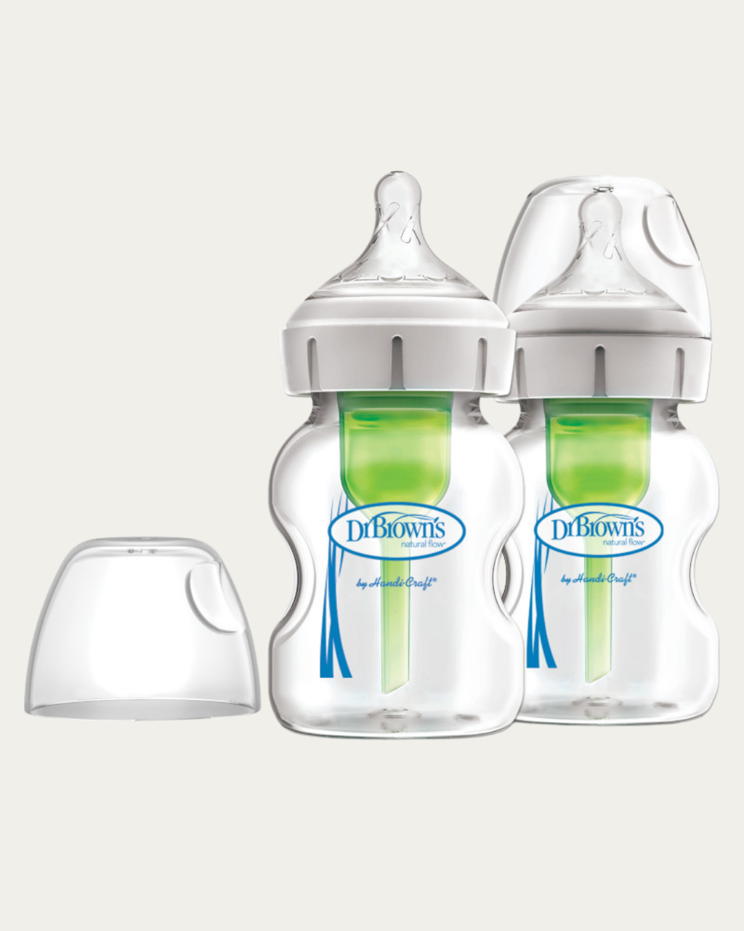 Steklena širokovratna steklenička, 2 kom