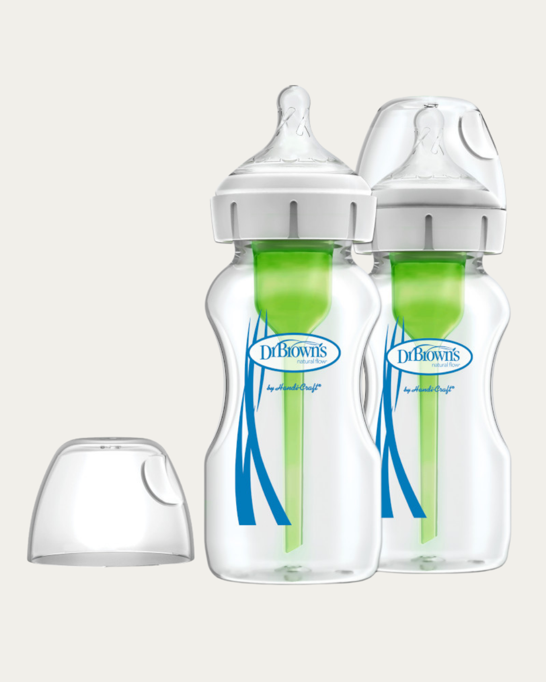 Steklena širokovratna steklenička, 2 kom