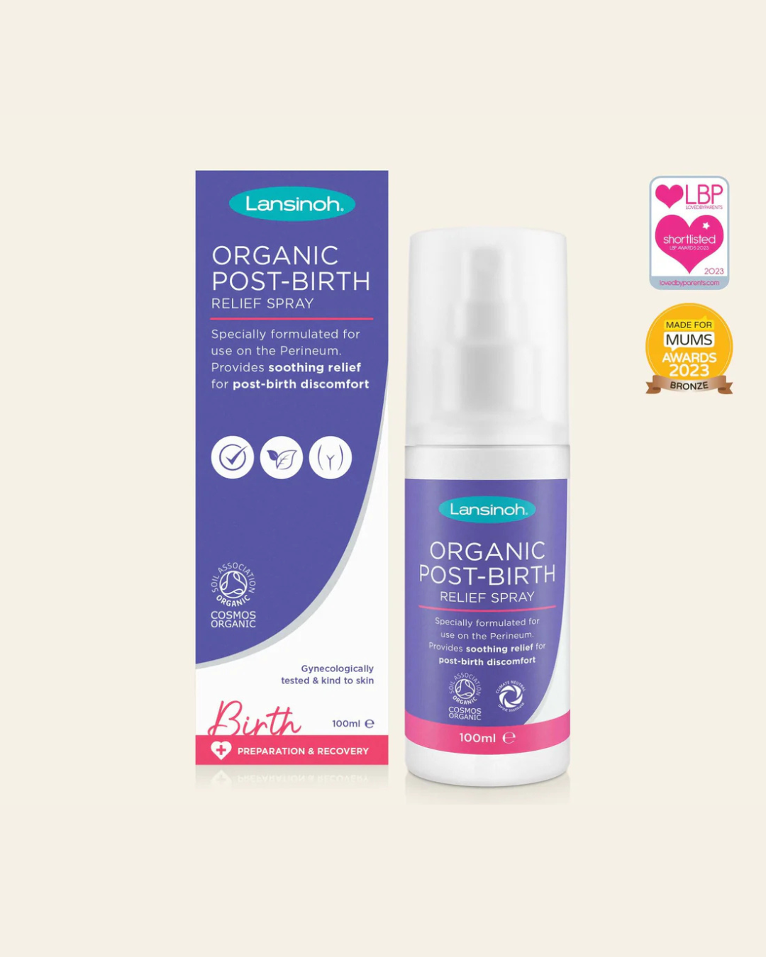 Organsko pršilo za lajšanje bolečin po porodu