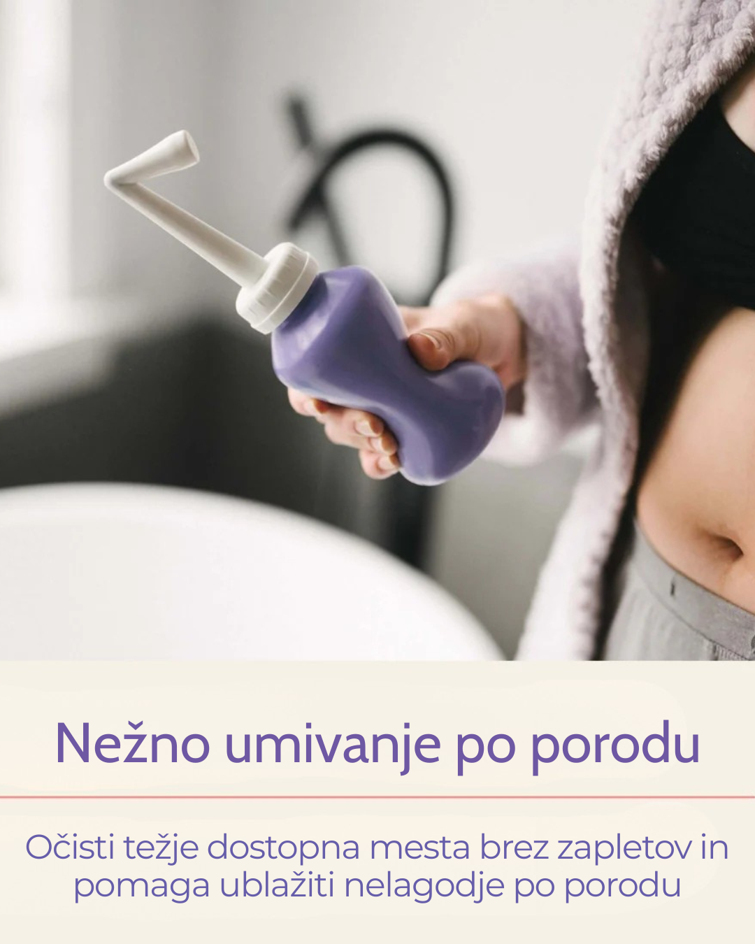 Peri steklenička za spiranje po porodu