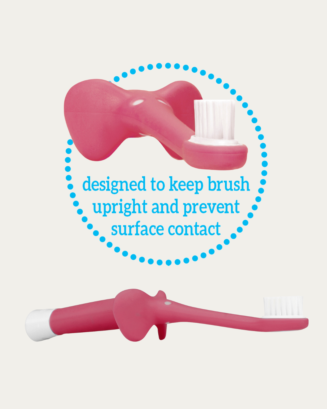 Zobna ščetka roza slon