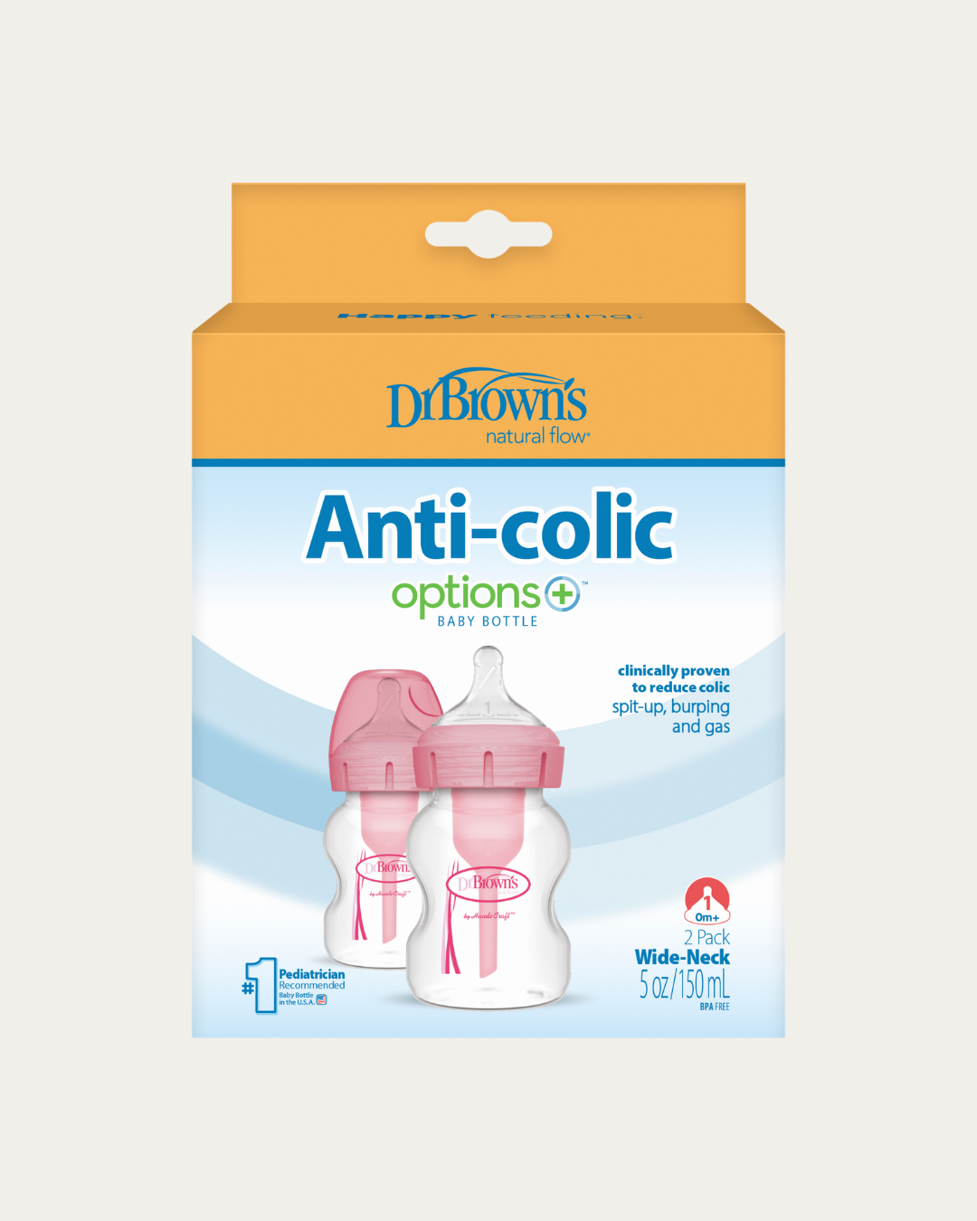 Plastična širokovratna ROZA steklenička 150 ml, 2 kom