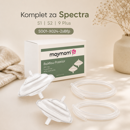 Ščitnik pred povratnim tokom z membrano in cevko za Spectro, 2 kom